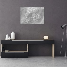Üveg kép - Márvány fekete-fehérben (70x50 cm)