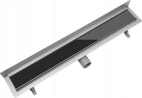 Lineáris fali lefolyó Vogi rács Fekete Üveg 100 cm Alacsony Szifon fi50