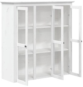 BODO fehér tömör fenyőfa magasszekrény 115,5x43x200,5 cm