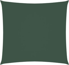Sötétzöld négyzet alakú oxford-szövet napvitorla 2,5 x 2,5 m