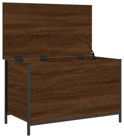 barna tölgyszínű szerelt fa tárolópad 80 x 42,5 x 50 cm