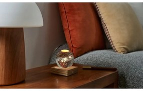 Sötétbarna szabályozható asztali lámpa üveg búrával (magasság 12 cm) Amber – Gingko