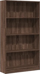 vidaXL barna tölgy színű szerelt fa könyvszekrény 80 x 24 x 143 cm