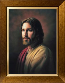 Jézus Krisztus Szakrális Kép Arany Vászon Díszkeret 30X40