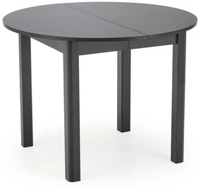 Asztal Houston 961Fekete, 76cm, Hosszabbíthatóság, Közepes sűrűségű farostlemez, Természetes fa furnér, Közepes sűrűségű farostlemez