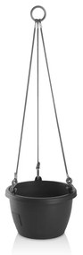 Gardenico Marina önöntöző felakasztható virágtartó antracit, átmérő: 25 cm, 25 cm átmérőjű