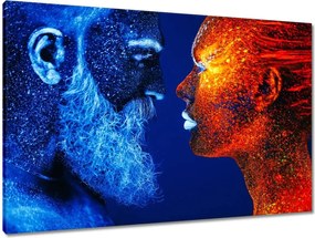 Vászonkép 90x60 Hideg ő forró szex