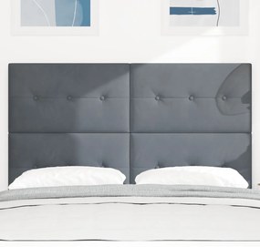 LED Fejtámla Sötétszürke 72 cm Bársony