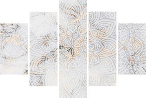 Egy fehér mandala képe (150x105 cm)