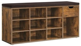 VOREN cipőtároló barna/fekete