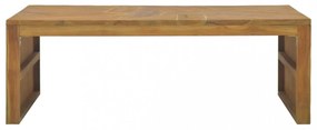 eróziós tömör tíkfa dohányzóasztal 110 x 35 x 38 cm
