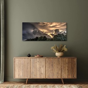 A felhők és az erdő képe (120x50 cm)