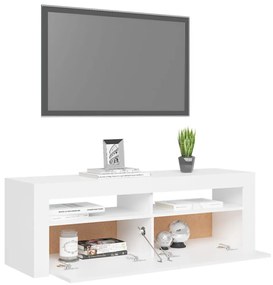 fehér TV-szekrény LED-lámpákkal 120 x 35 x 40 cm
