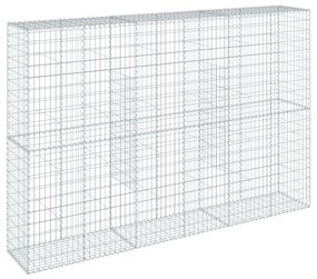 horganyzott vas gabion kosár fedéllel 300 x 50 x 200 cm