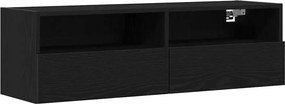 vidaXL TV Fali Szekrény Fekete tölgy 100 x 30 x 30 cm Faanyag