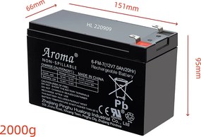 Elektromos autó akkumulátor 7 AH