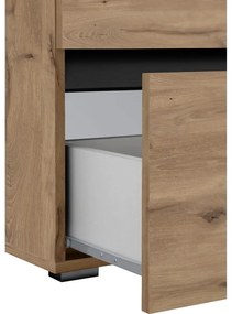 Natúr színű mosdó alatti szekrény tölgyfa dekorral 80x55 cm Wisla – Støraa