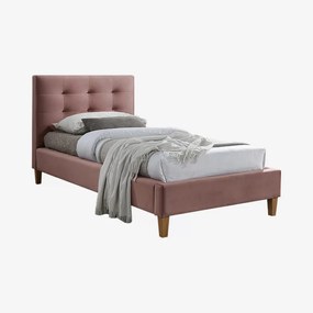 Kárpitozott ágy TEXAS 90 x 200 cm rózsaszín/tölgy