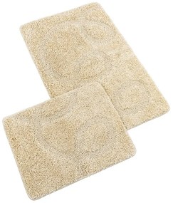 Bellatex Fürdőszoba szőnyeg szett kivágás nélkül BANYSILVER bézs, 60 x 100, 60 x 50 cm