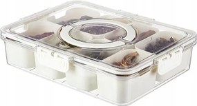 Ételízesítő tároló doboz légmentesen záródó rendszerező 8 rekeszes