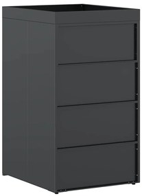 Kukás Tároló Virágzó Tetővel Egyszemélyes 240L Kukához Antracit