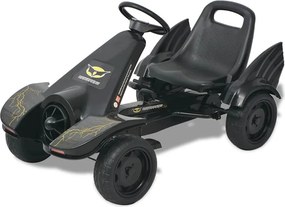 vidaXL pedálos gokart kocsi állítható üléssel fekete