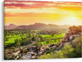 Kép a Hampi-völgyről Indiában (70x50 cm)