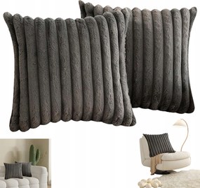 Párnahuzat szett, 2 db-os, bársony dekor párnahuzatok, dombornyomott mintázat, 45x45 cm