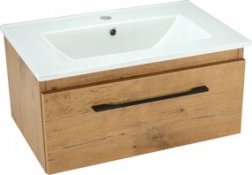 Fürdőszobabútor mosdóval akasztós tömör tölgy loft fiók gyártó 60