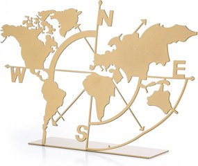 World Map - Gold arany fém dísztárgy