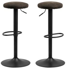 Szürke kárpitozott állítható magasságú bárszék (ülésmagasság 62 cm) Finch – Actona