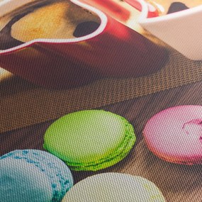 Kávé és a macaroon képe (90x60 cm)
