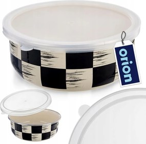 Zománcozott tál fedővel az ételadagoláshoz 800 ml