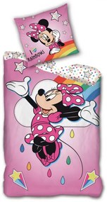 Disney Minnie rainbows ágyneműhuzat 140x200cm 63x63cm microfibre