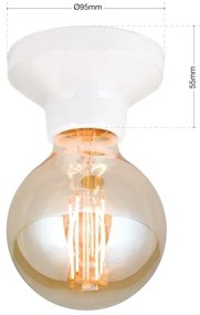 Orion - Mennyezeti lámpatest FROST 1xE27/60W/230V fehér