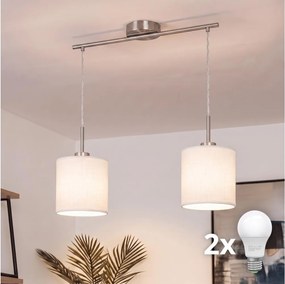 Brilagi - LED csillár zsinóron NUBILA 2xE27/60W/230V fehér