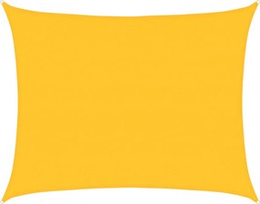 vidaXL sárga négyszögletű HDPE napvitorla 160 g/m² 6x7 m