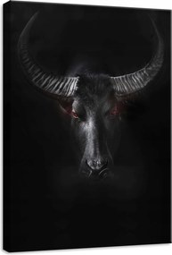 Vászonkép 50x70 Ázsiai bivaly portré közelkép vörös szemek vaddisznó erő