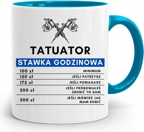 Tetoválóknak Tetováló Bögre Kék Ajándék fényképes nyomtatással