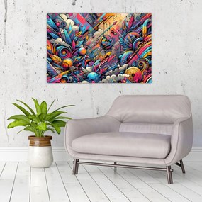 Kép - Színes graffiti (90x60 cm)