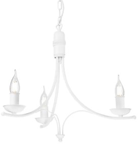 Csillár láncon LUCY 3xE14/60W/230V fehér