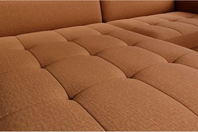 Sárga bársony kinyitható-tárolóhelyes sarokkanapé (bal oldali-heverő résszel) Gomsi – ELTAP