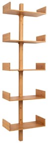 Natúr színű többszintes bambusz fali polc 50 cm Villa – House Nordic