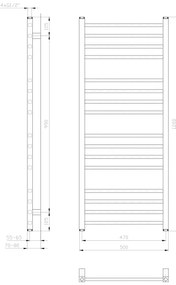 Sapho - Fürdőszobai törölközőszárító radiátor METRO 386W 50x120 cm fehér