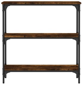 füstös tölgy színű szerelt fa tálalóasztal 75x22,5x75 cm