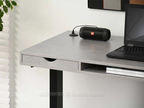 PC asztal Osto 140 (beton + fekete). 1109835