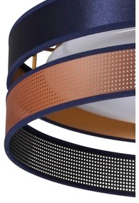 Duolla-LED Mennyezeti lámpa ROLLER DUO SHINY LED/24W/230V átm. 45 cm kék/réz