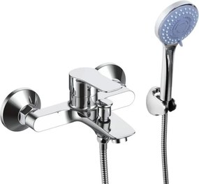 Erga Korfu, fali kádcsaptelep kézizuhany készlettel, króm, ERG-YKA-BW.KORFU-CHR