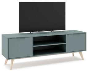 Szürkészöld TV-állvány 140x53x40 cm Pisco – Marckeric