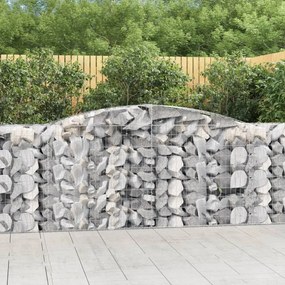 8 db íves horganyzott vas gabion kosár 400x50x100/120 cm
